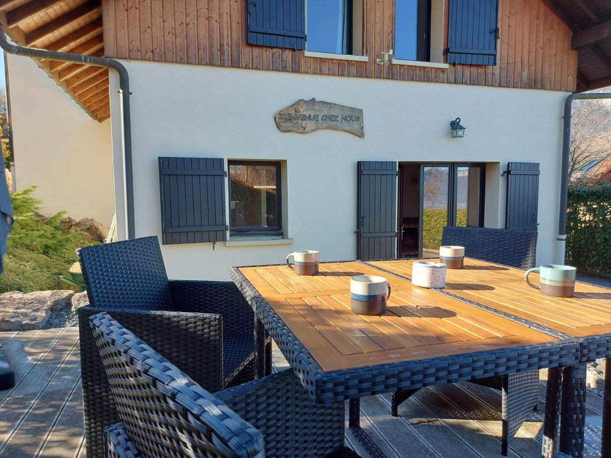 Entre Lac Et Montagne, Chaleureuse Maison 3 Pieces Avec Tres Belle Vue Lac D'Annecy. Terrasse, Jardin, Parking, Cheminee, Barbecue …. Saint-Jorioz Exterior foto